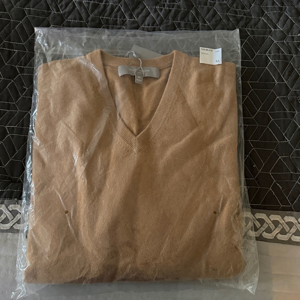 Neiman Marcus Tan Cashmere Sweater